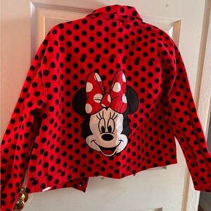 Disney Red Polka Dot Jean Jacket